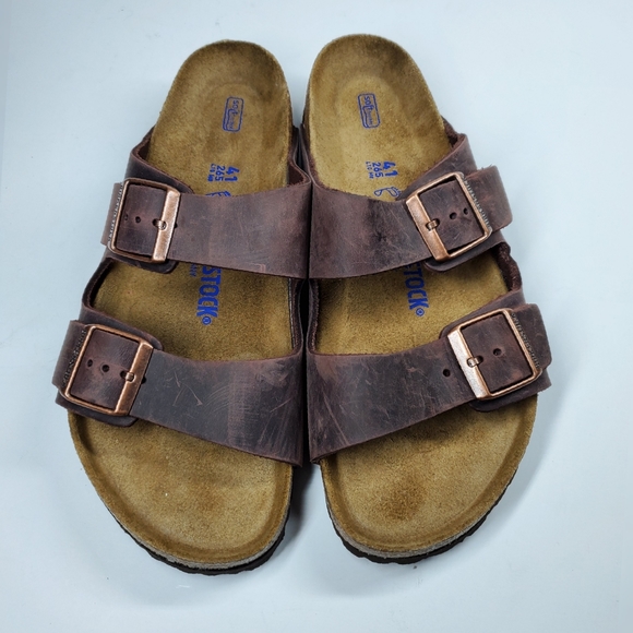 Birkenstock Shoes - New Birkenstock Arizona Habana Brown Leather Sandals